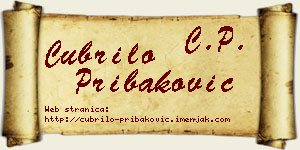 Čubrilo Pribaković vizit kartica